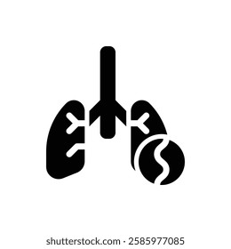 Breath Exercise Glyph Icon. Breath Exercise Icon
