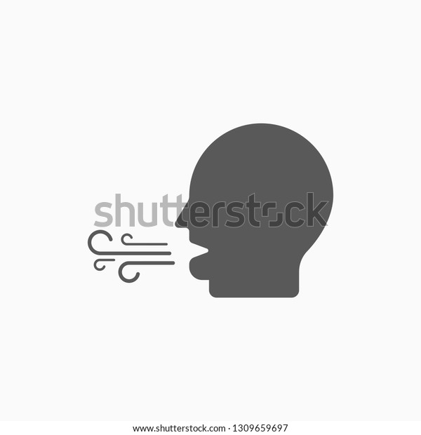 Breath Icon Bad Breath Vector Stock Vector (royalty Free) 1309659697 