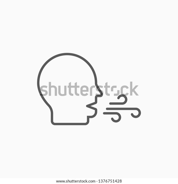 Breath Icon Bad Breath Vector Stock Vector (Royalty Free) 1376751428