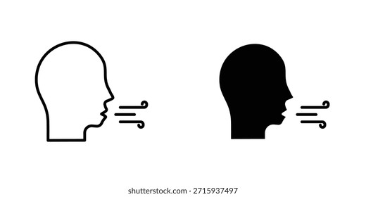 Icono de respiración colección de diseño. Signo y Vector para diseños de interfaz de usuario