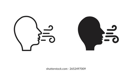 Breath icon Design Illustrations. editable web icons