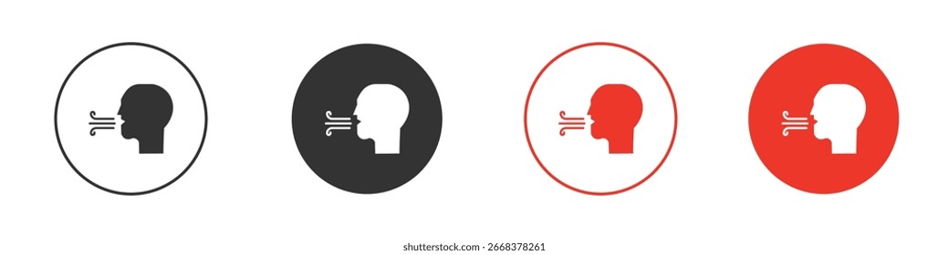 Paquete de iconos de respiración. Diseño de Vector Clipart