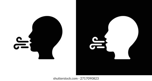 Diseño de Vector de conjunto de iconos de respiración para concepto móvil y Diseño web.