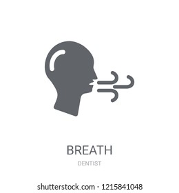 Breath icon. Trendy Breath logo concept on white background from Dentist collection. Suitable for use on web apps, mobile apps and print media.