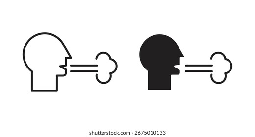 Diseño del Vector del icono de la respiración, perfecto para los diseños del ui del Sitio web