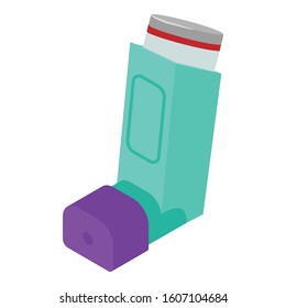 Breath inhaler icon. Isometric of breath inhaler vector icon for web design isolated on white background