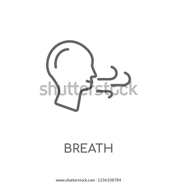 Breath Linear Icon Modern Outline Breath Stock Vector (Royalty Free ...