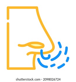 breath meditation color icon vector. breath meditation sign. isolated symbol illustration