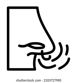 breath meditation line icon vector. breath meditation sign. isolated contour symbol black illustration