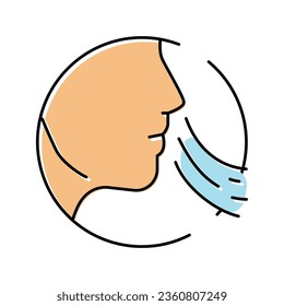 breath smell color icon vector. breath smell sign. isolated symbol illustration