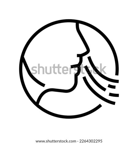 breath smell line icon vector. breath smell sign. isolated contour symbol black illustration Foto d'archivio © 