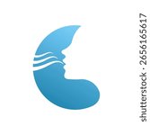 breath vector abstract modern logo