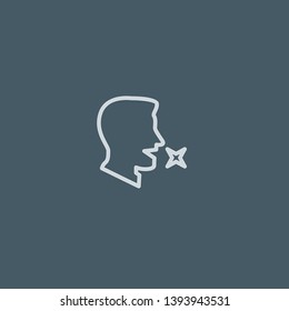 Breath vector icon. Breath concept stroke symbol design. Thin graphic elements vector illustration, outline pattern for your web site design, logo, UI. EPS 10.