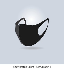 Breathable Cloth Mask To Avoid Corona Virus Flat Style Vector