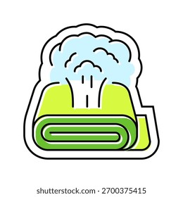 Vector de icono de color de tela transpirable. Muestra de tela transpirable. ilustración de símbolo aislado