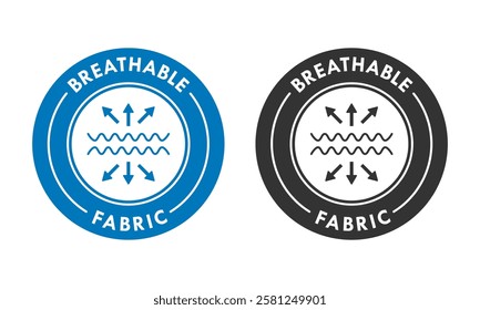 Breathable fabric design logo template illustration