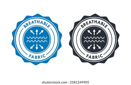 Breathable fabric design logo template illustration