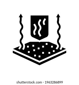 breathable fabric glyph icon vector. breathable fabric sign. isolated contour symbol black illustration