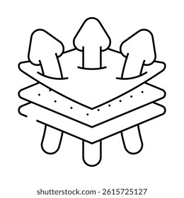 breathable fabric label product caution line icon vector. breathable fabric label product caution sign. isolated contour symbol black illustration