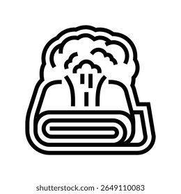 breathable fabric line icon vector. breathable fabric sign. isolated contour symbol black illustration