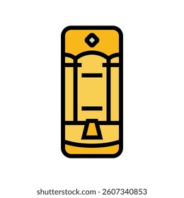 breathable hiking backpack color icon vector. breathable hiking backpack sign. isolated symbol illustration