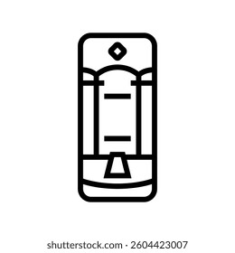 breathable hiking backpack line icon vector. breathable hiking backpack sign. isolated contour symbol black illustration