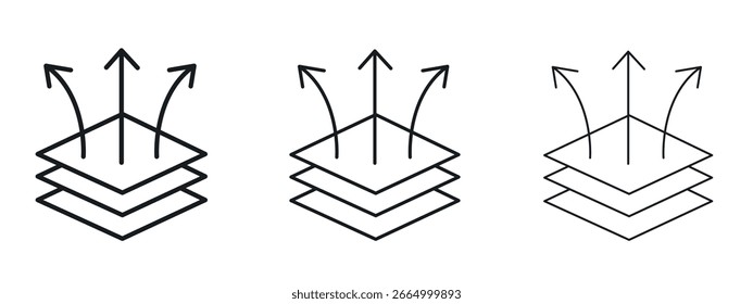 Breathable icon simple line design - Simple Vector Illustration