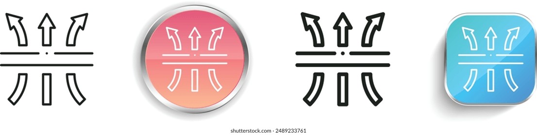 breathable icon. Thin Linear, Regular and Button Style Design Isolated On White Background