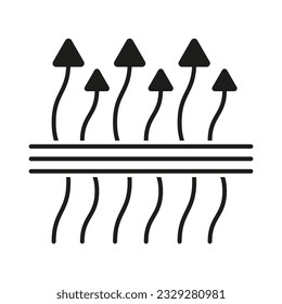 Icono respirable. Ilustración vectorial. EPS 10.
