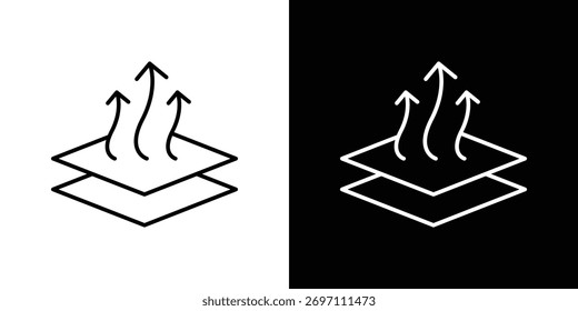 Ícones de couro respirável arte Ilustrações. ícones de linha premium