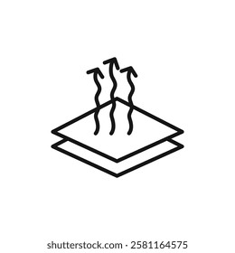 Breathable leather icon Flat simple outline