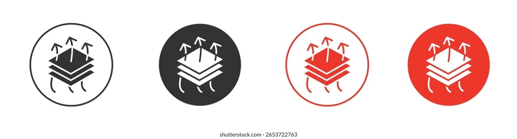 Atmungsaktives Ledersymbol für Logo, Vektorsymbol für Design