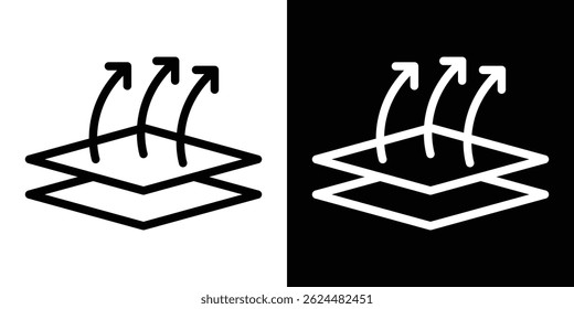 Ícone de couro respirável. Vetor de tipo de logotipo definido