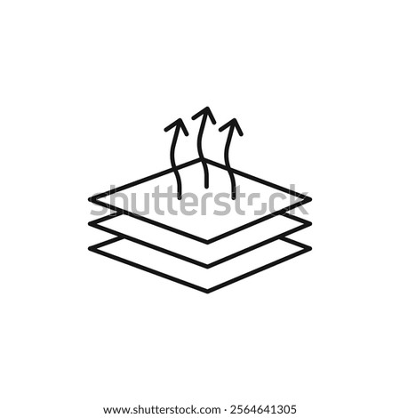 Breathable leather icon Simple thin line flat symbol