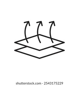 Icono de cuero transpirable. icono de vector simple.