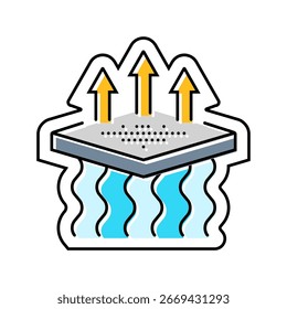 breathable material color icon vector. breathable material sign. isolated symbol illustration