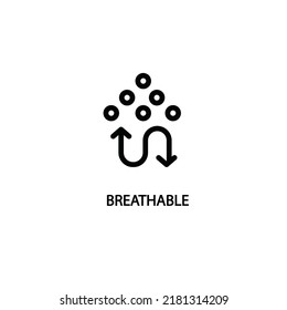 Breathable Material Simple Thin Line Icon Vector Illustration