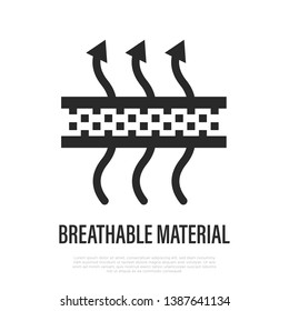 Breathable Material Thin Line Icon. Vector Illustration Of Fabric Feature.