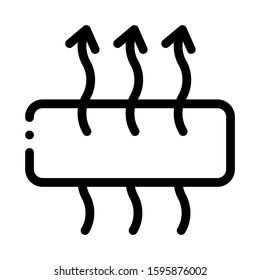 Breathable Mattress Icon Vector. Outline Breathable Mattress Sign. Isolated Contour Symbol Illustration