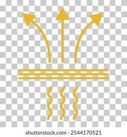 Breathable resistant icon, waterproof material protection sign, web vector illustration .