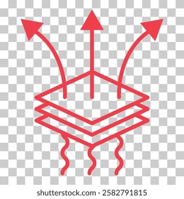 Breathable resistant icon, waterproof material protection sign, web vector illustration .