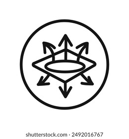 Breathable sweat absorption icon linear graphics set vector