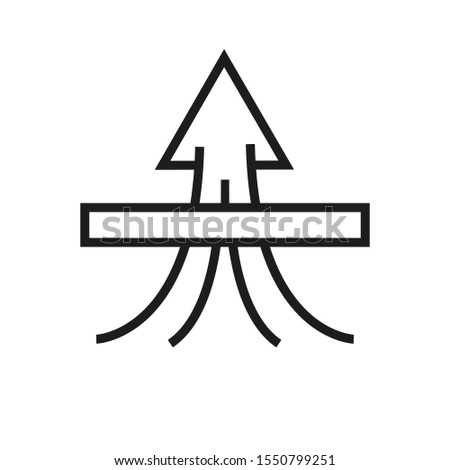 Breathable textile material vector icon. absorption illustration symbol or sign.
