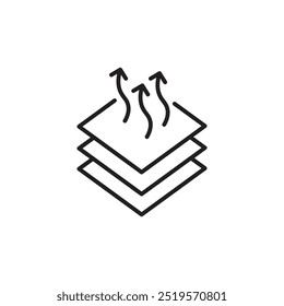 Icono de Breathableline. Ilustración vectorial. EPS10