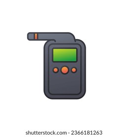 Atem-Analyzer, Alkoholtestsymbol mit Umriss