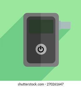 breathalyzer. flat design