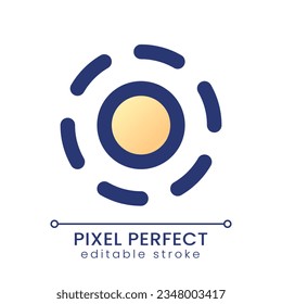 Respirar el efecto de animación píxel gradiente perfecto relleno ui icono. Añadir sensación de relajación al vídeo. Símbolo de línea colorido moderno. GUI, UX diseño para aplicación, web. Elemento RGB editable aislado del vector