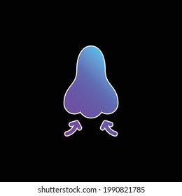 Breathe blue gradient vector icon