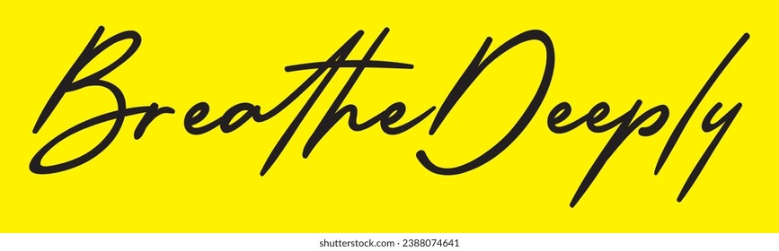 Respira un texto profundo sobre el fondo amarillo.