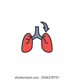 breathe icon. vector.Editable stroke.linear style sign for use web design,logo.Symbol illustration.